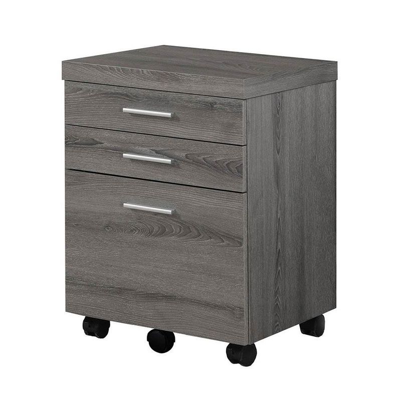 Monarch Home Office Furniture Small Rolling 3 Drawer Wood Filing Storage Cabinet