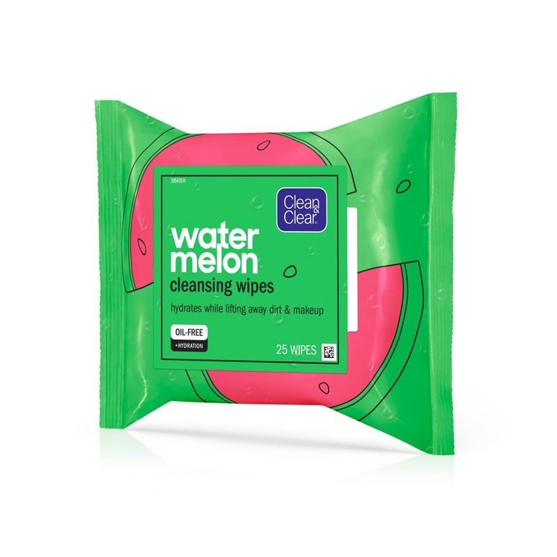 Clean & Clear Watermelon Cleansing Wipes - 25ct