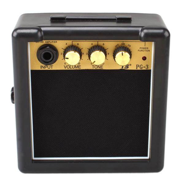 Portable Mini Electric Guitar Amplifier Black and Golden Suitable for Acoustic and Electric Guitars Not for Bass