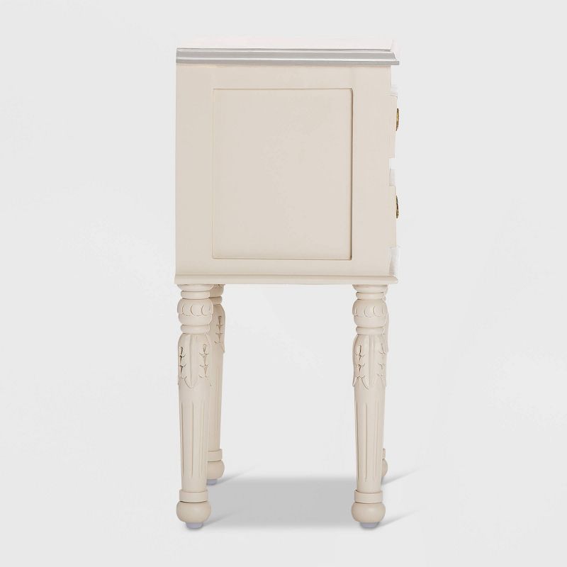 Richards Side Table with 2 Drawers White - Finch