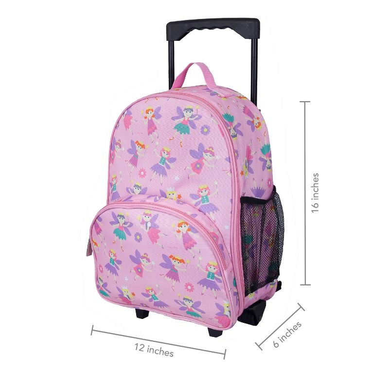 Wildkin Olive Kids' Fairy Princess Rolling Carry On Suitcase - Pink