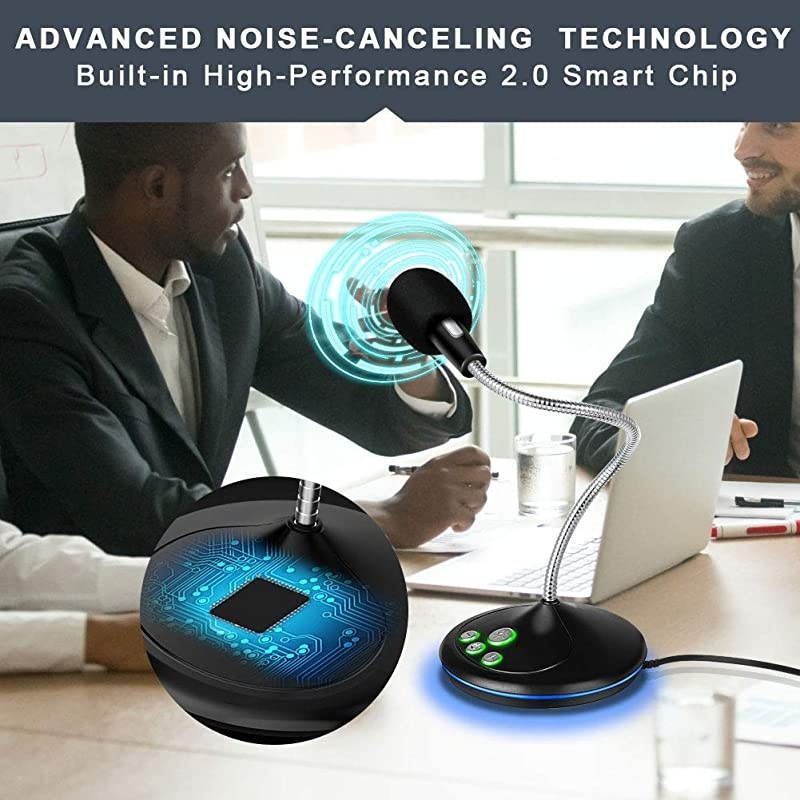 USB Microphone for ComputerPlugampPlay Streaming Vocal Voice Studio Recording Condenser Mic with ButtonCompatible with Desktop PC LaptopMac Ideal for YouTubeSkypeRecordingGamingPodcast