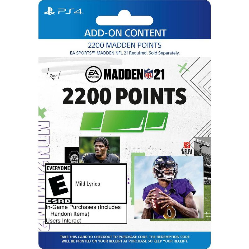 Madden NFL 21: 2200 Madden Points - PlayStation 4/5 (Digital)