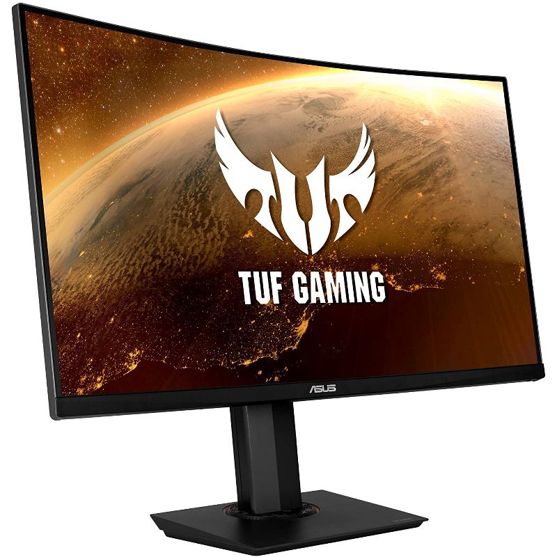 ASUS TUF Gaming VG32VQ 32 Inch Curved Gaming Monitor FreeSync HDR Elmb Sync 1440P 144Hz 1ms Eye Care with DP HDMI, Black