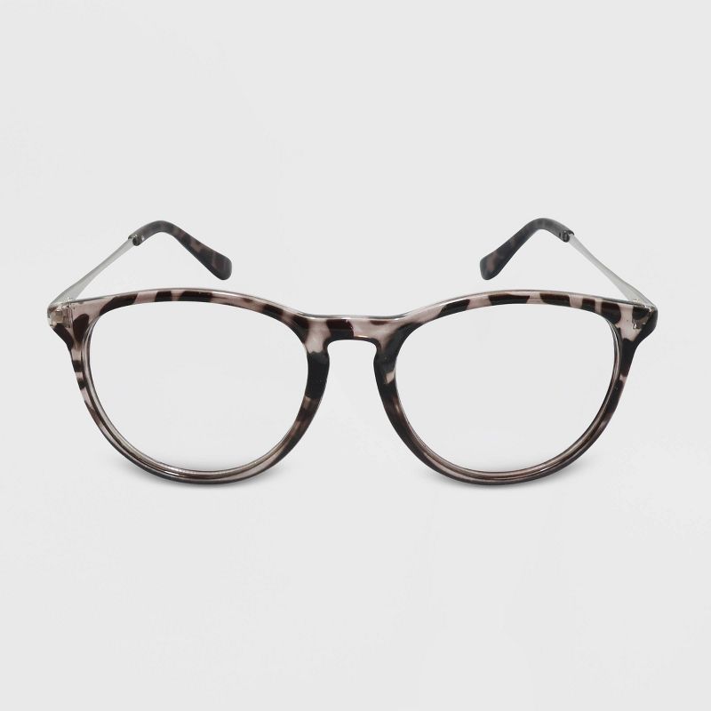 Women's Blue Light Filtering Round Glasses - Wild Fable™ Gray