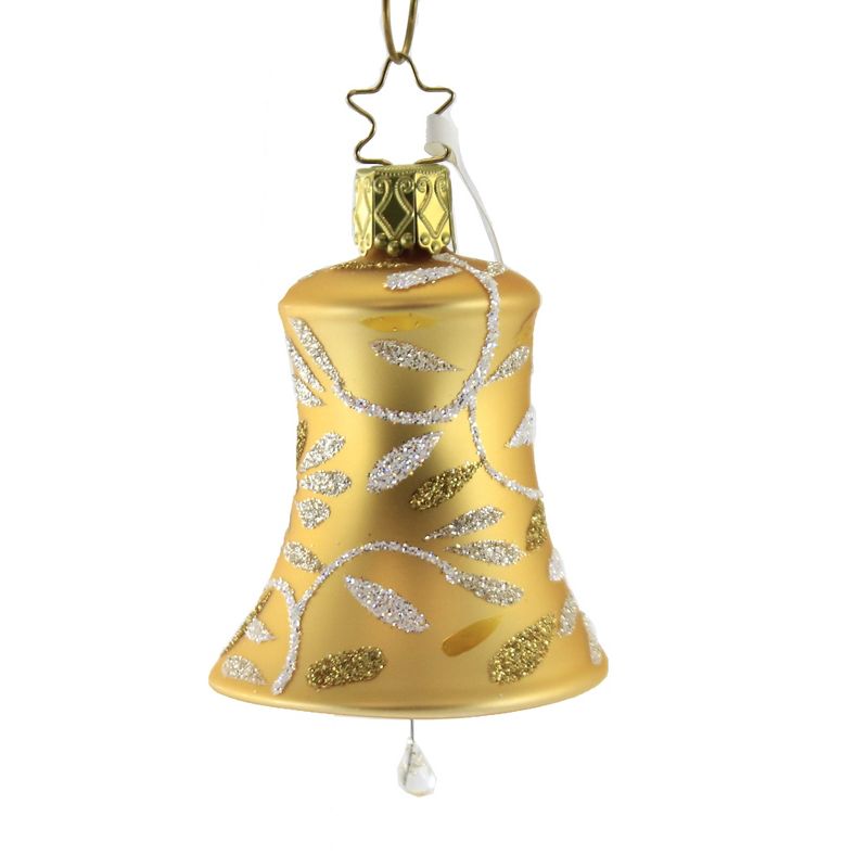 Inge Glas 2.5" Delights Bell Gold Matte Ornament Christmas  -  Tree Ornaments