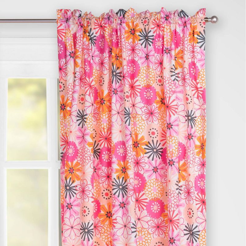 Crayola Pointillist Pansy Curtain Panel
