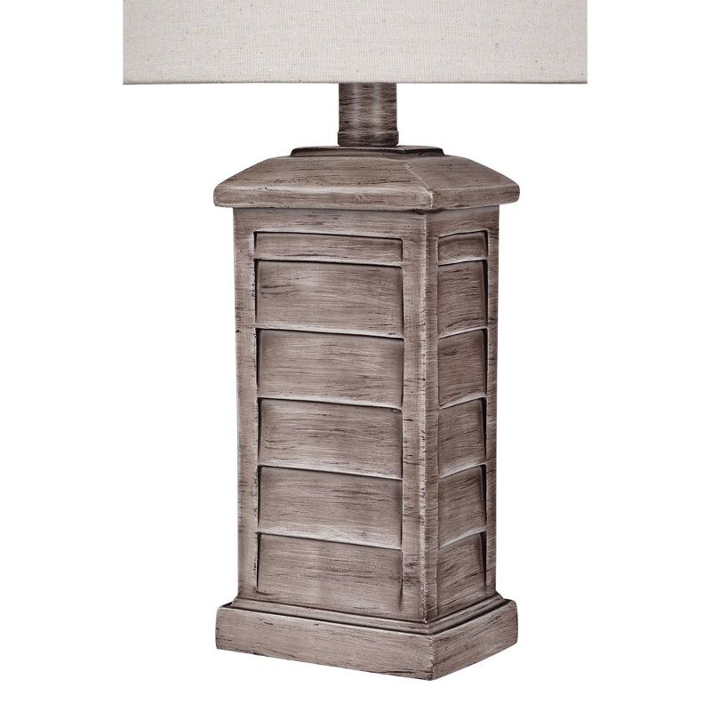 18" Coastal Table Lamp Gray (Includes LED Light Bulb) - Cresswell Lighting