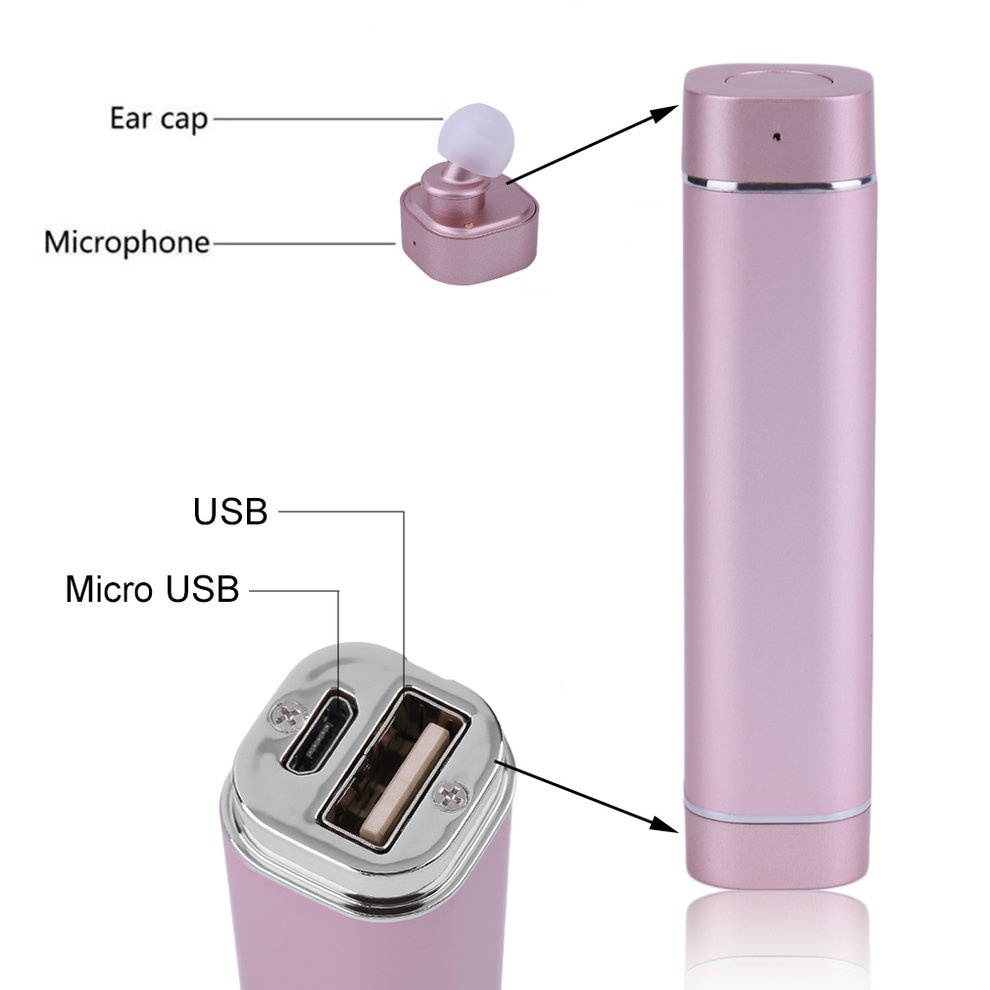 Earpiece 2 In1 Wireless V4.1 Super Stereo Bass Earphone Wireless Earbuds,pink