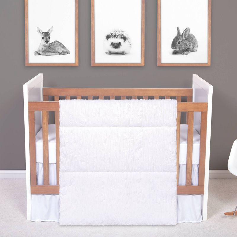 Trend Lab Simply White Crib Bedding Set - 3pc