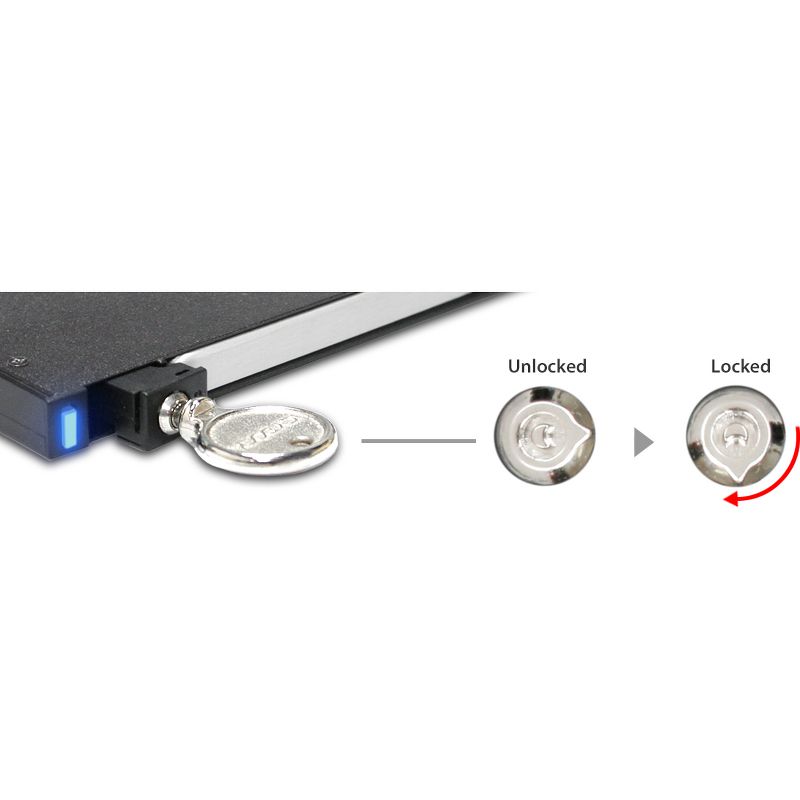 Icy Dock FlexiDOCK MB511SPO-1B Drive Bay Adapter for 5.25" Serial ATA/600 - Slim SATA Host Interface Internal - Black - 1 x HDD Supported