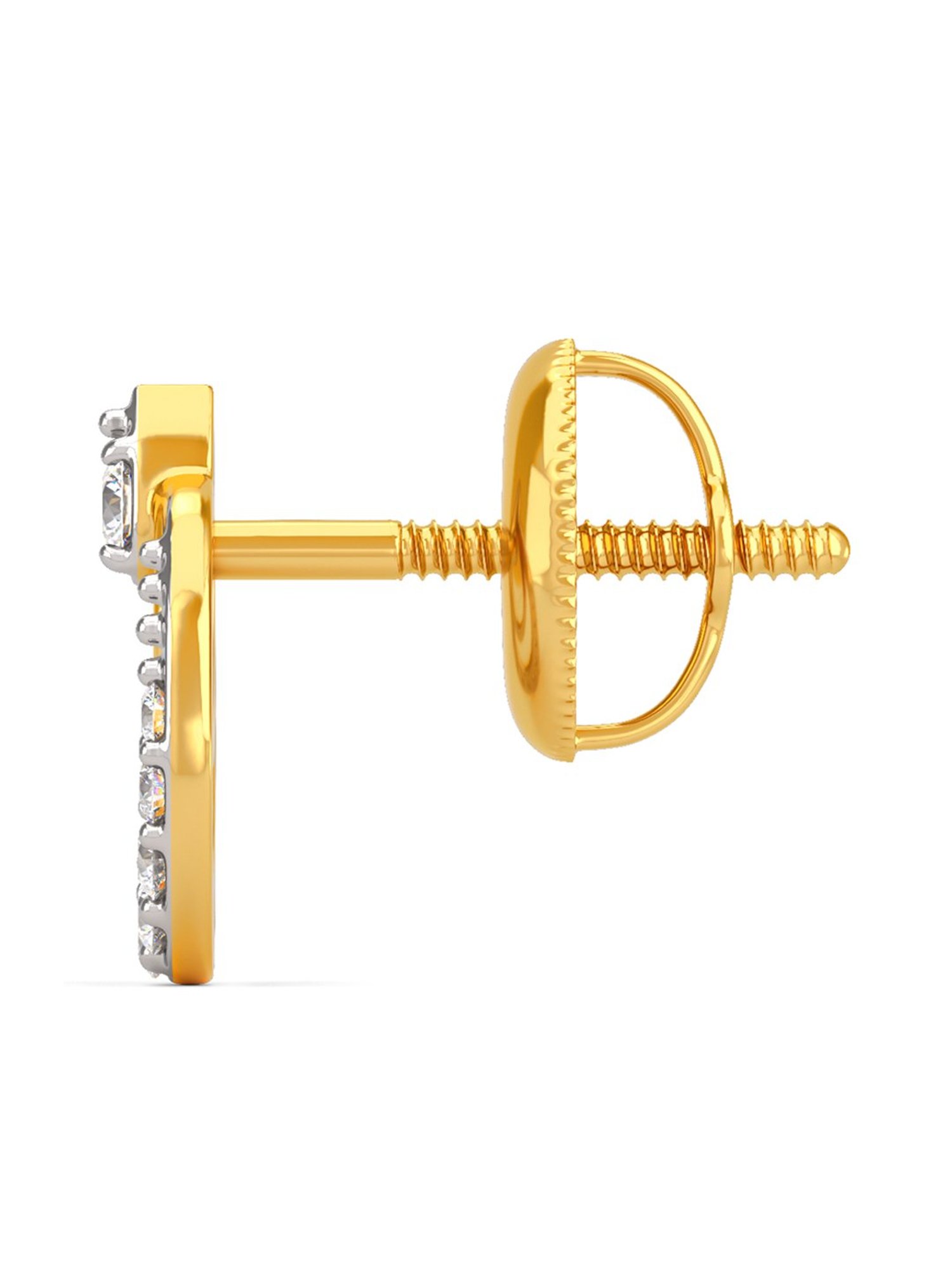 P.C. Chandra Jewellers 18 kt Gold & Diamond Earrings