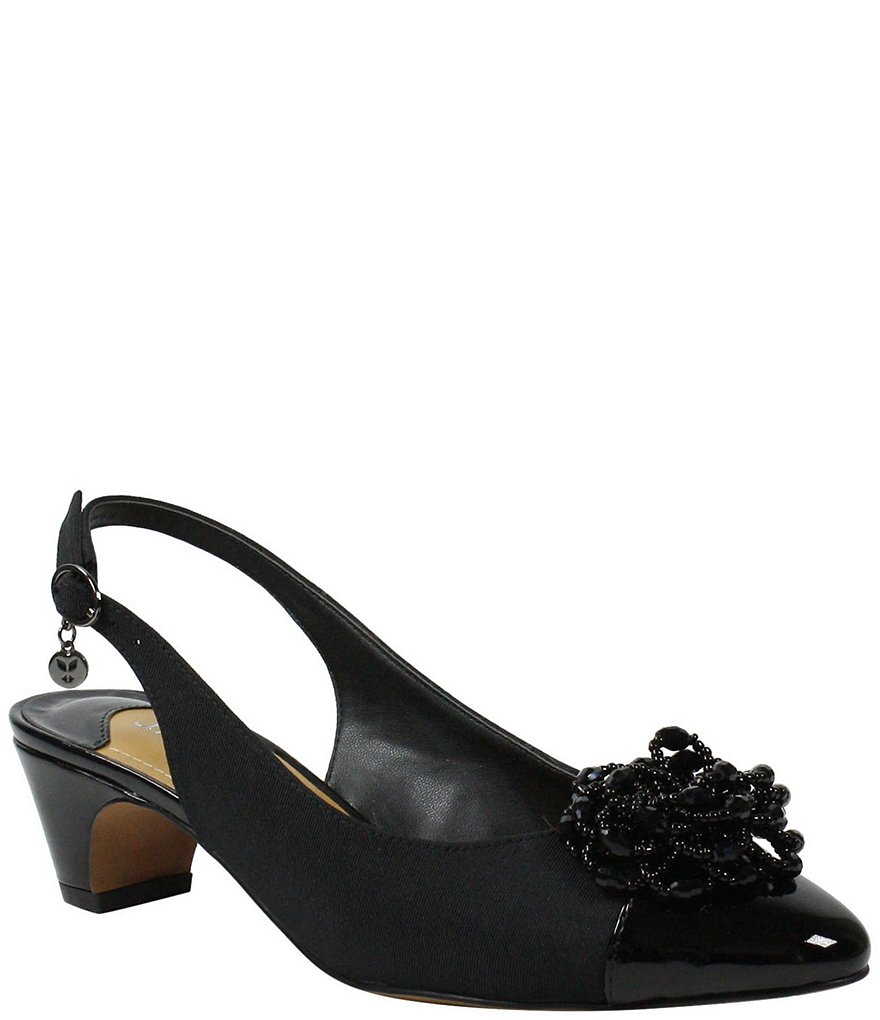 Trotters Kari Pearlized Leather Block-Heel Pumps