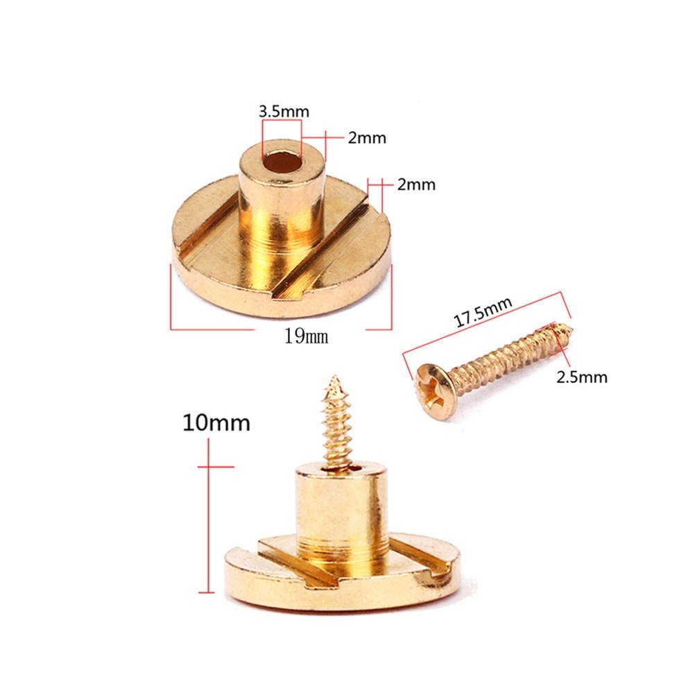 2pcs Guitar Steel Roller String Trees String Retainer String Guide with Screws for Electric Guitar Parts Replacement (Golden)