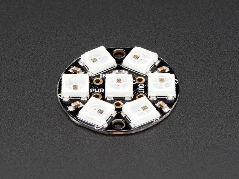 Adafruit NeoPixel Jewel, 7 - 5050 RGB LED with Integrated Drivers