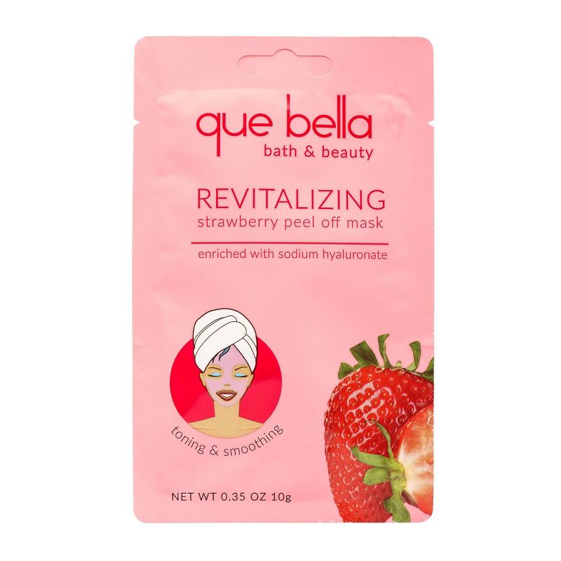 Que Bella Revitalizing Strawberry Peel Off Face Mask - 0.35oz