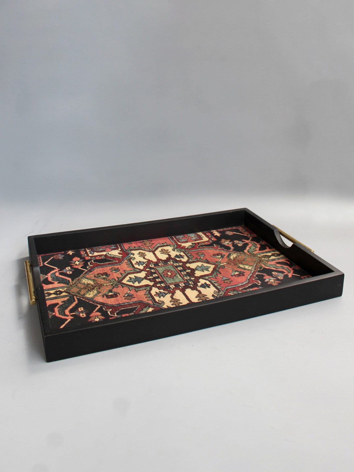 Karo Tapi Printed Multicolor Wood Big Tray