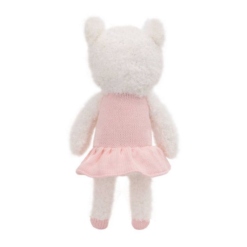 Cuddle Me Lolly The Llama Knit Plush Stuffed Animal - White and Pink