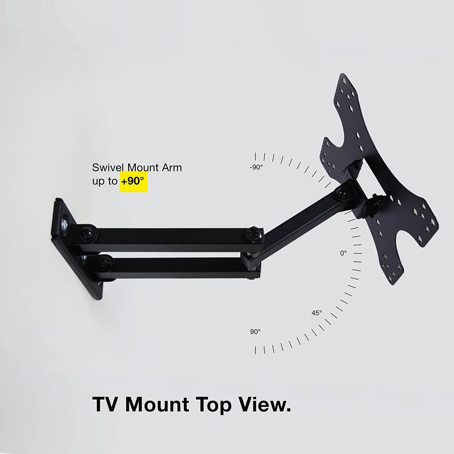 Expert Connect | TV Wall Mount Bracket | 17-42  | Full Motion Articulating | Tilt & Swivel & Rotation Adjustment | Max VESA 200x200mm | for LED, LCD, OLED and Flat Screen TVs Up to 55 lbs