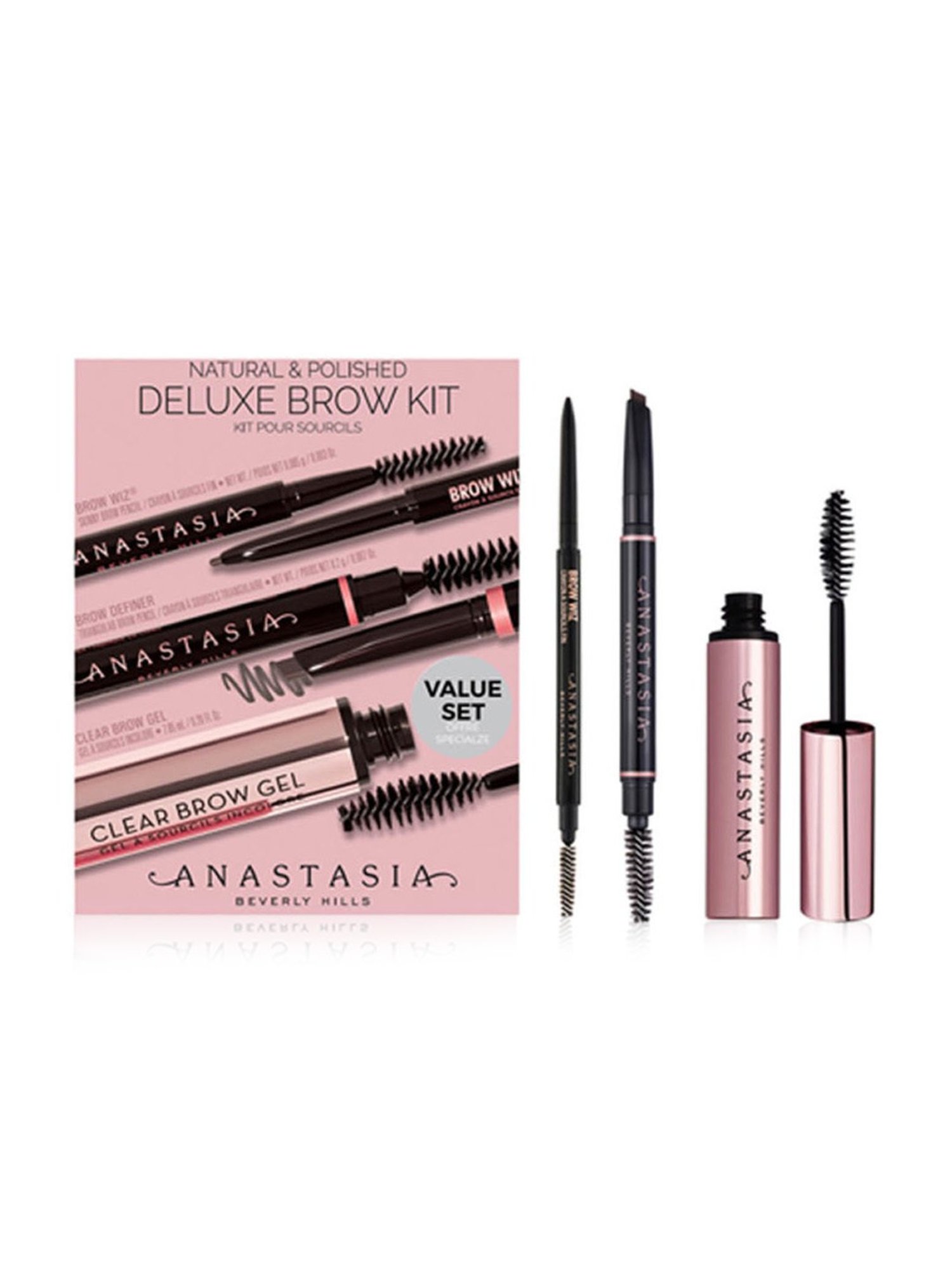 Anastasia Beverly Hills Natural and Polished Deluxe Medium Brown Brow Kit