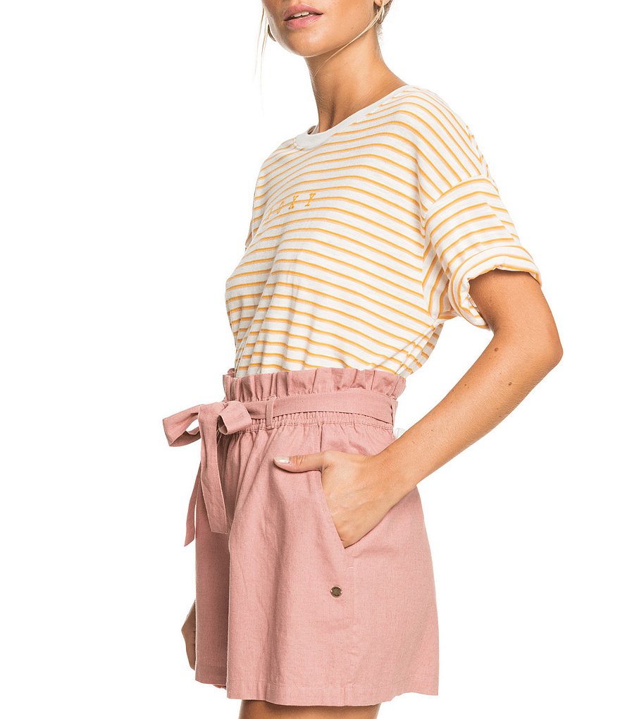 Roxy Be My Darling Paperbag-Waist Solid Shorts