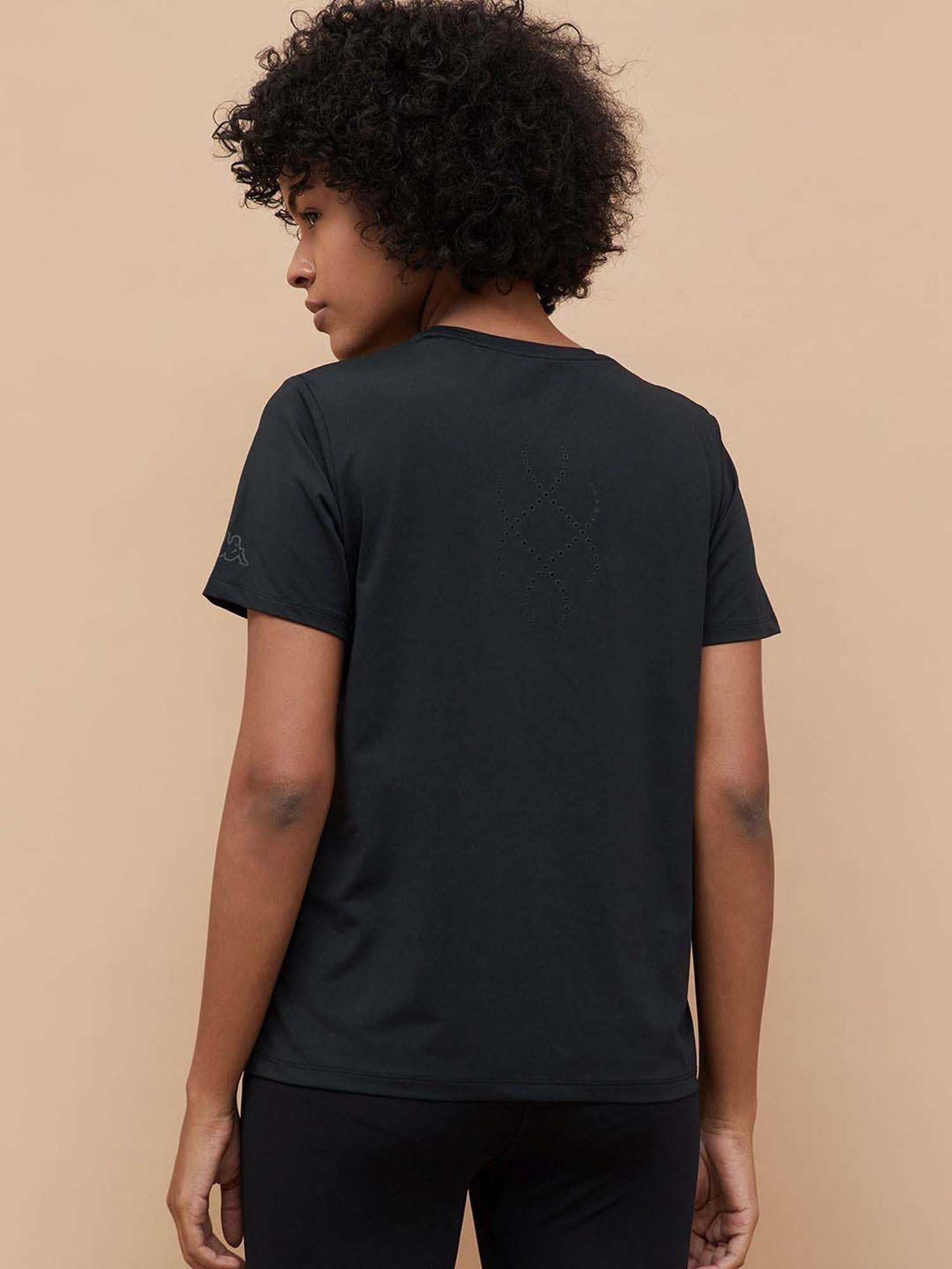 KAPPA Black Printed Sports T-Shirt