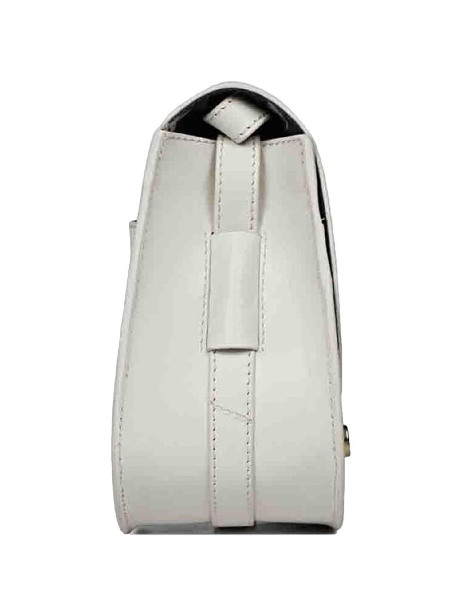 Favore Off White Solid Small Sling Handbag