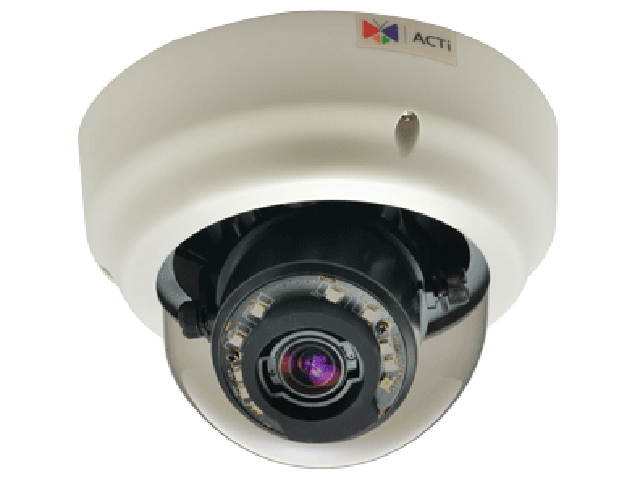 ACTi B67 3MP Indoor Zoom Dome Camera with D/N,Adaptive IR, Superior WDR, 3x Zoom Lens