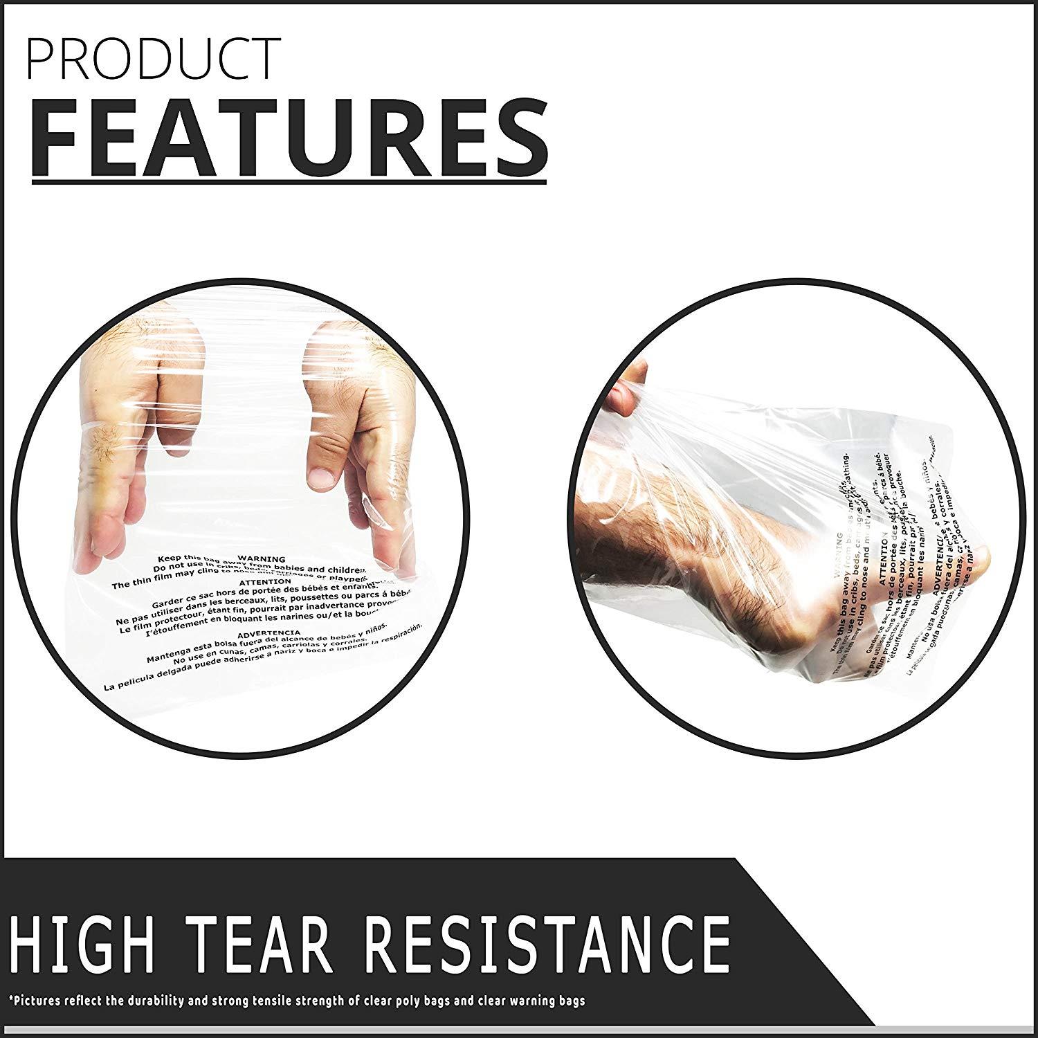 Shop4Mailers 14.5 x 19 Clear Plastic Self Seal Poly Bags 1.5 Mil (100 Pack)