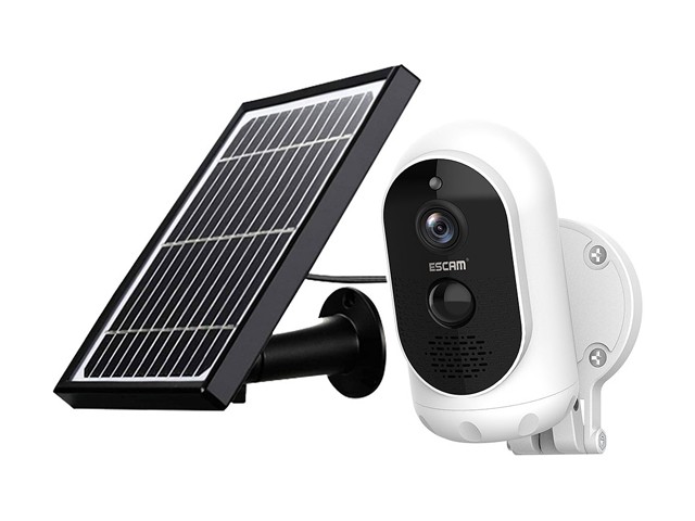 ESCAM G12 1080P Full HD Outdoor Waterproof Camera H.264 Rechargeable Battery Solar Panel Night Vision PIR Alarm WiFi Camera