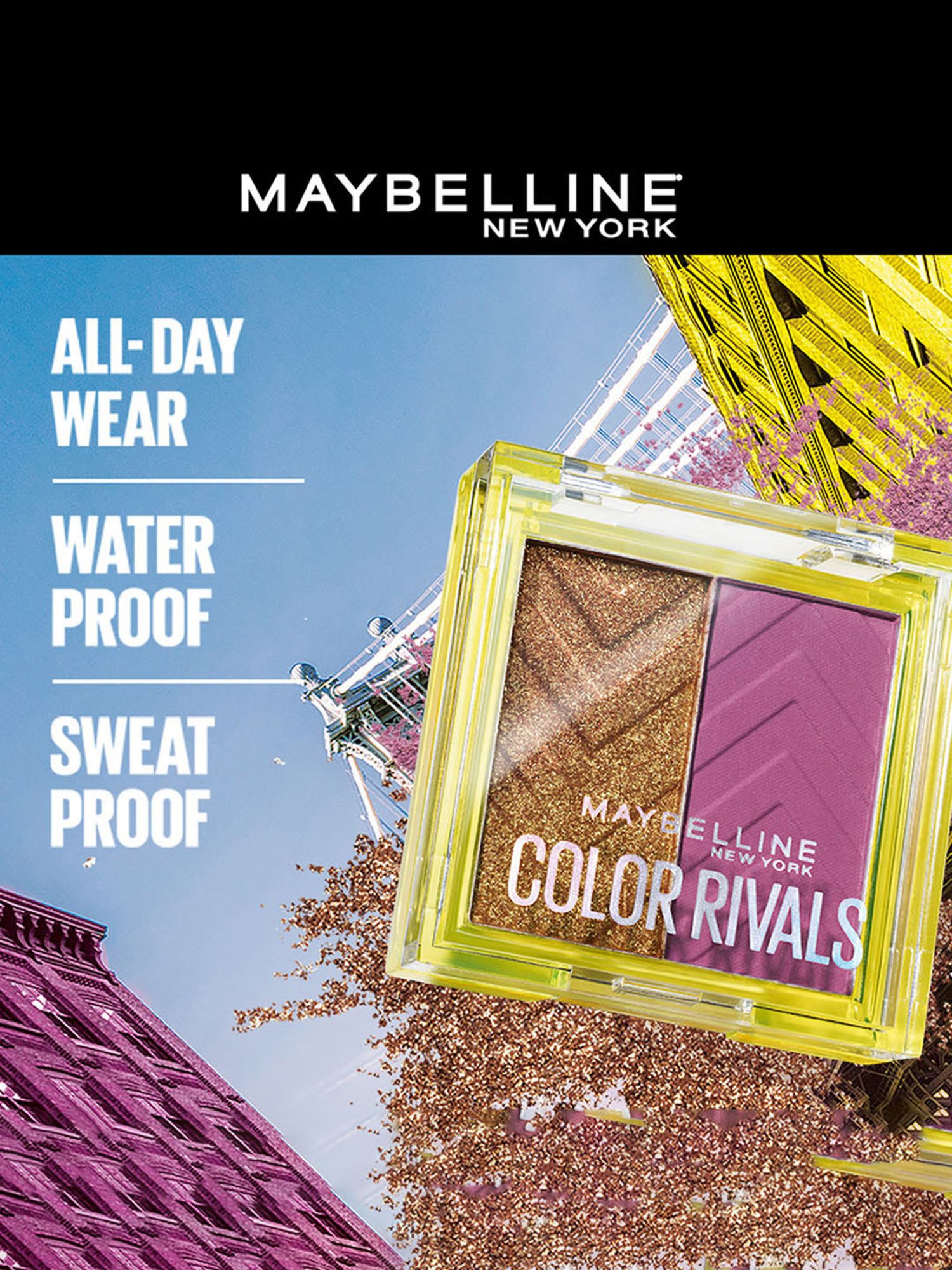 Maybelline New York Color Rivals Duo Eyeshadow Palette Assertive x Coy - 3 gm