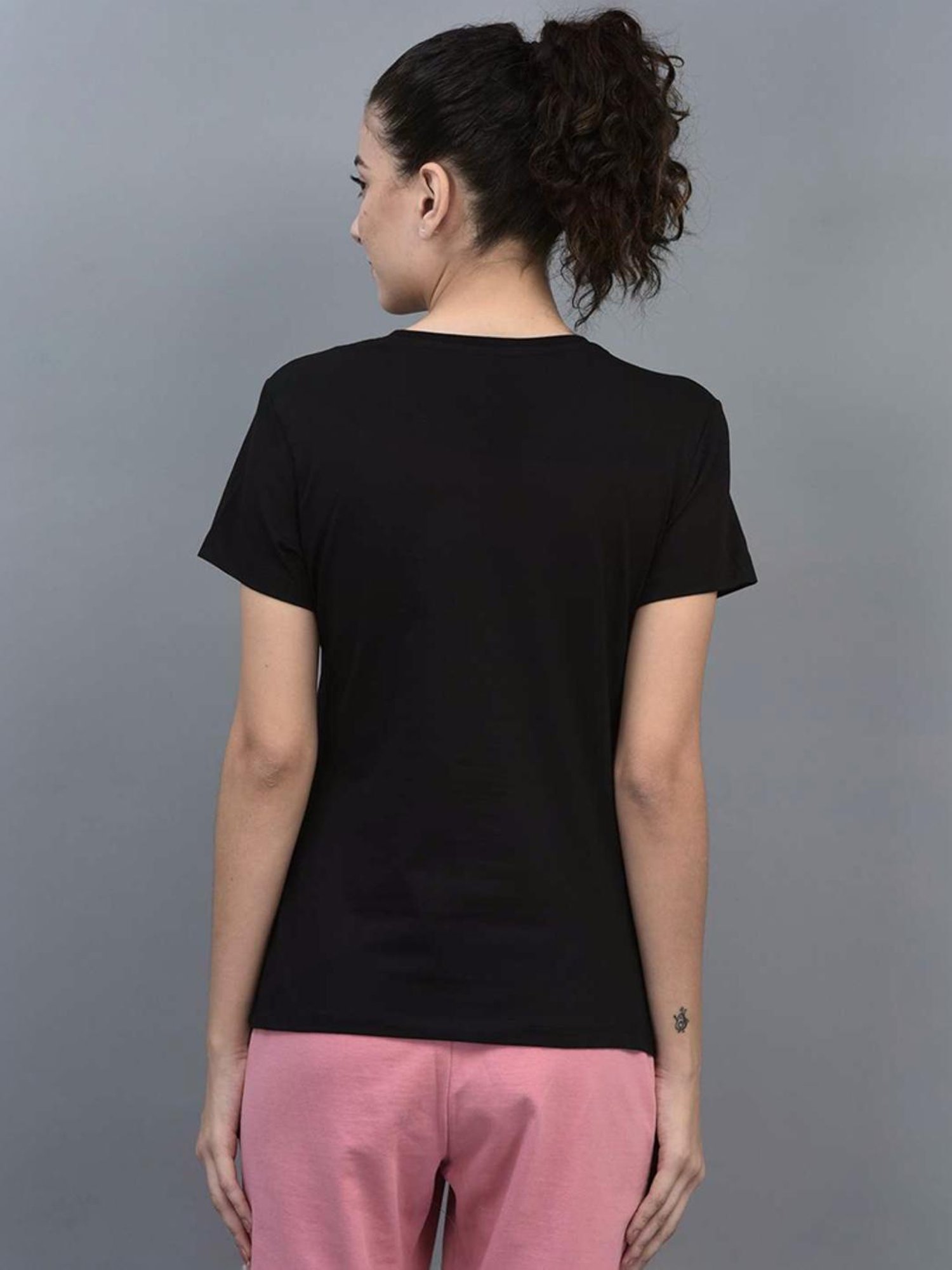 Dollar Black Cotton Sports T-Shirt