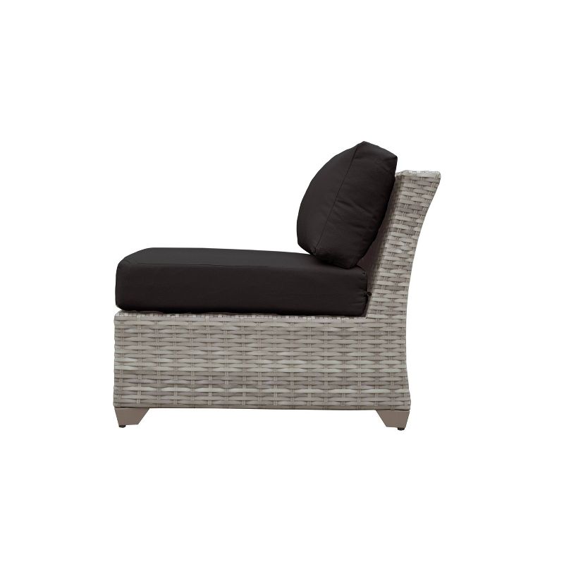 Farimont 8pc Patio Sectional Seating Set with Cushions - Black - TK Classics