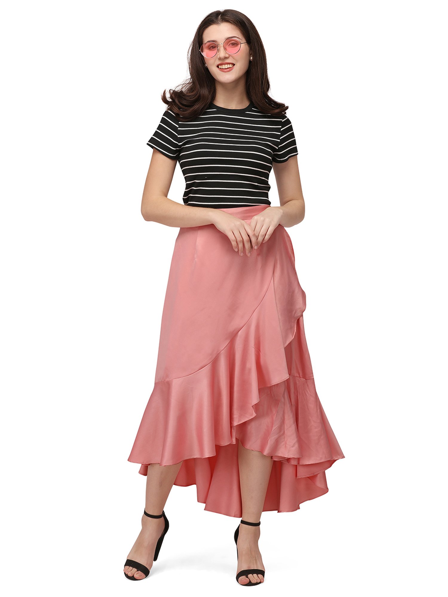 Smarty Pants Pink Below Knee Skirt