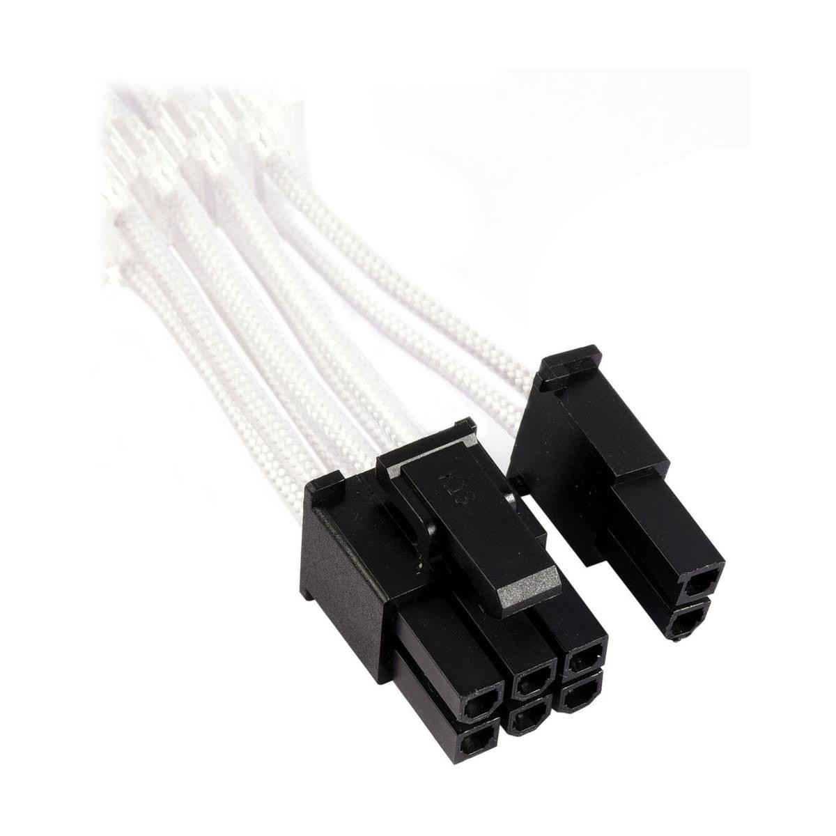 Graphics Card 6+2Pin 8Pin Male to Male Adapter Power Cable for Great Wall Dragon Module Power Supply with Net Cover,Black,about 58cm