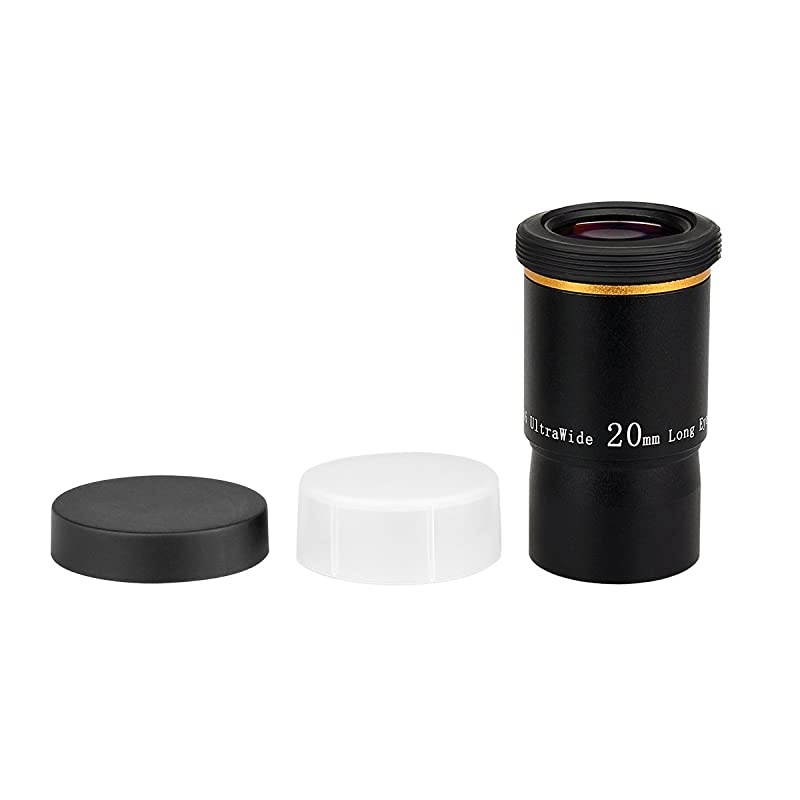 Telescope Eyepiece Fully Mutil Coated 1.25 inches Telescope Accessories Set 66 Degree Ultra Wide Angle HD 20mm for Astronomy Telescope