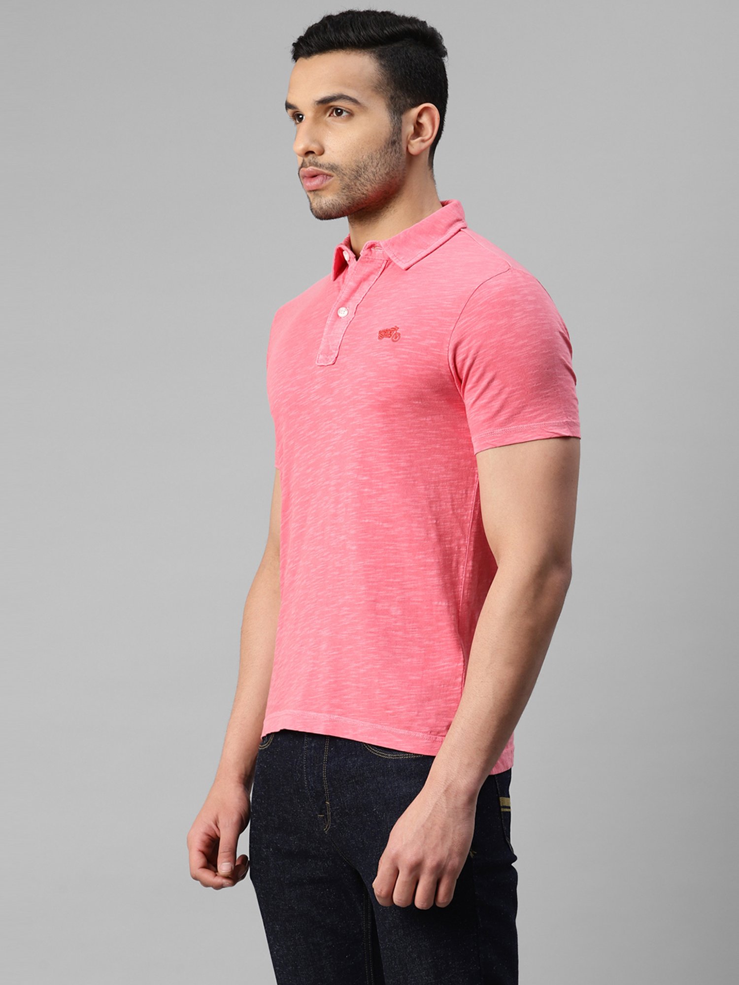 Royal Enfield Pink Regular Fit Polo T-Shirt