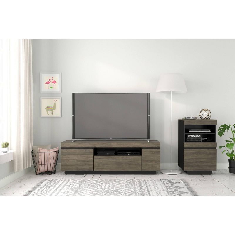 68" Lima Tv Stand Gray/Black - Nexera