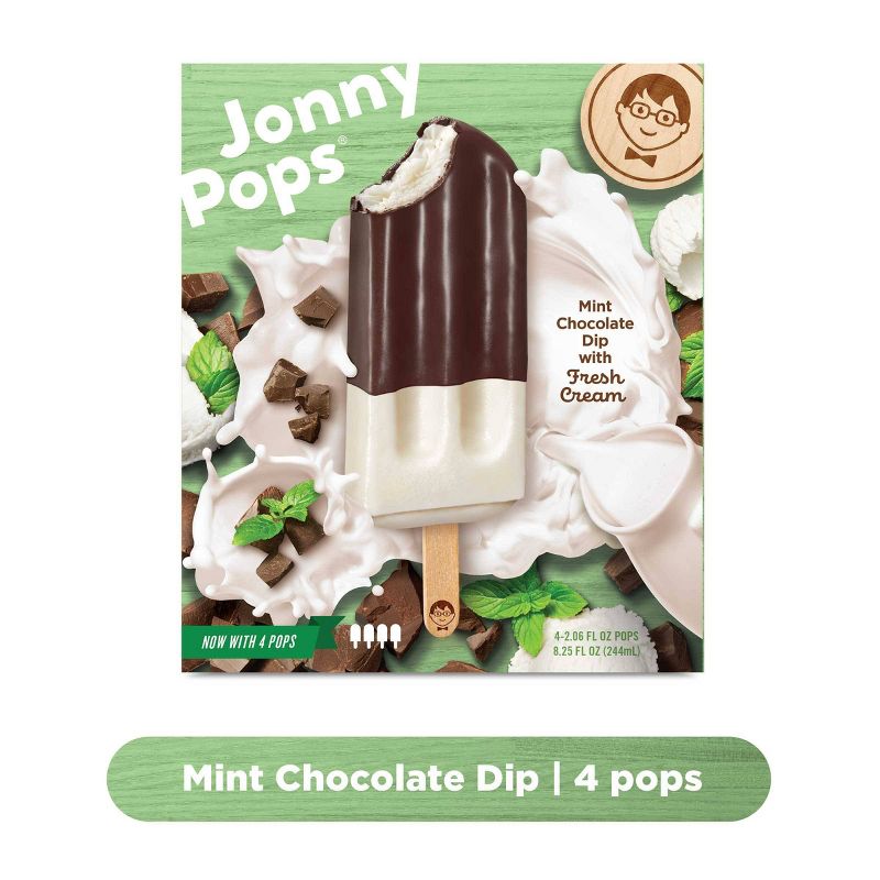 JonnyPops Vanilla Mint Chocolate & Cream Frozen Bars - 4pk/8.25oz