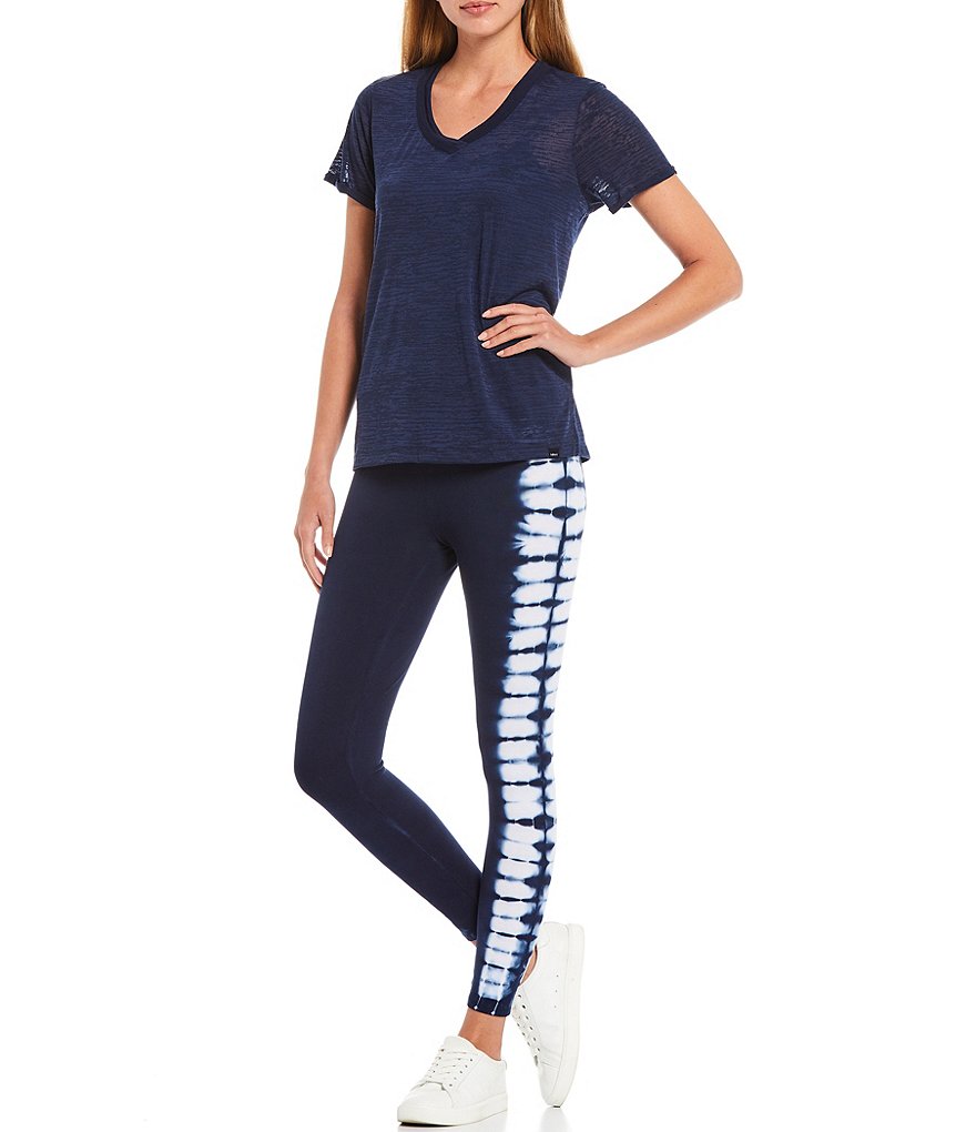 Marc New York Short Sleeve V-Neck Burnout Jersey Tee