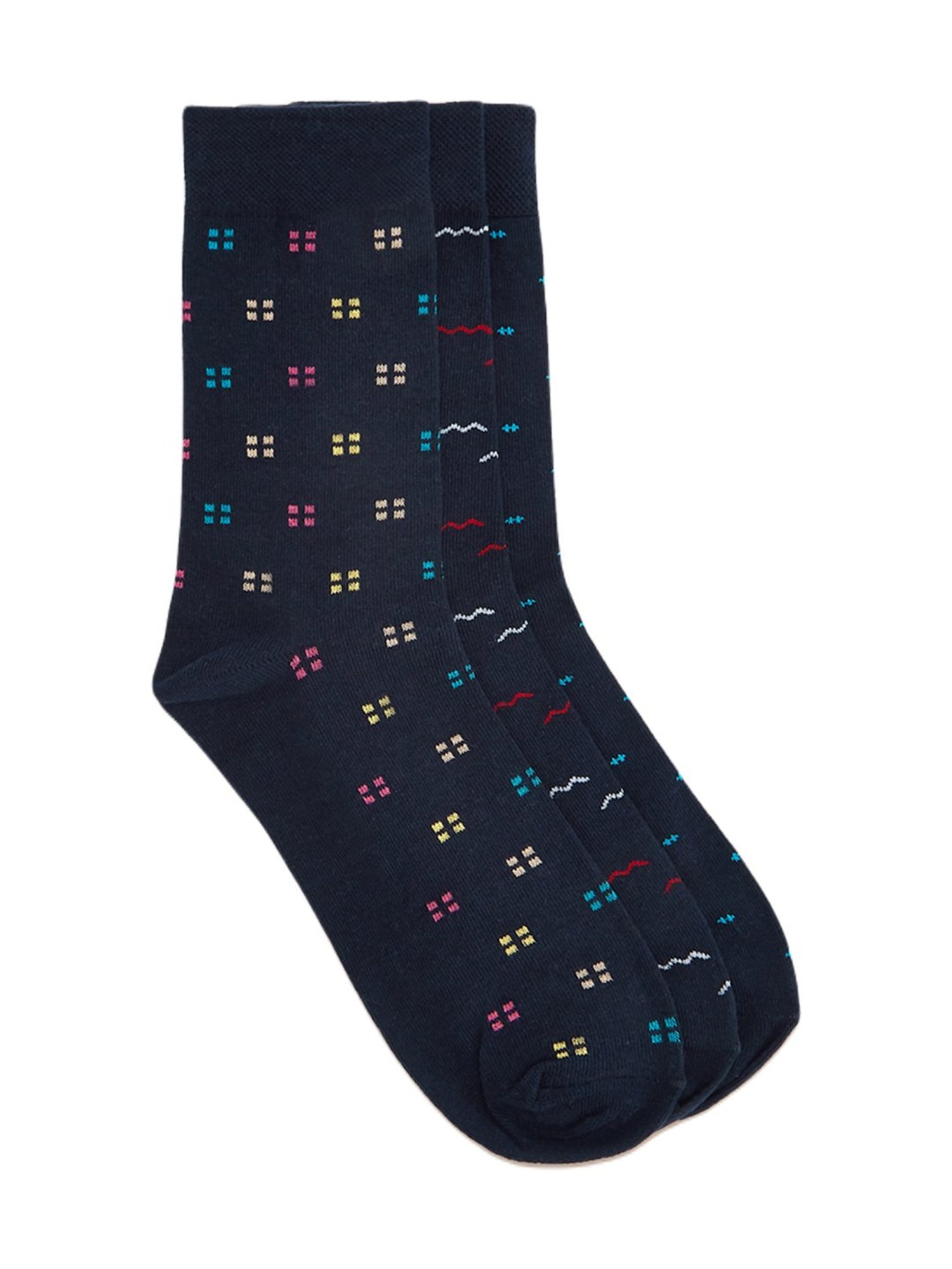 Richard Parker by Pantaloons Navy Blue Printed Socks - Pack of 3