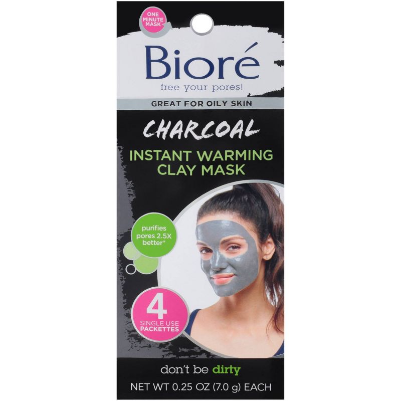 Biore Self Heating One Minute Mask - 4ct