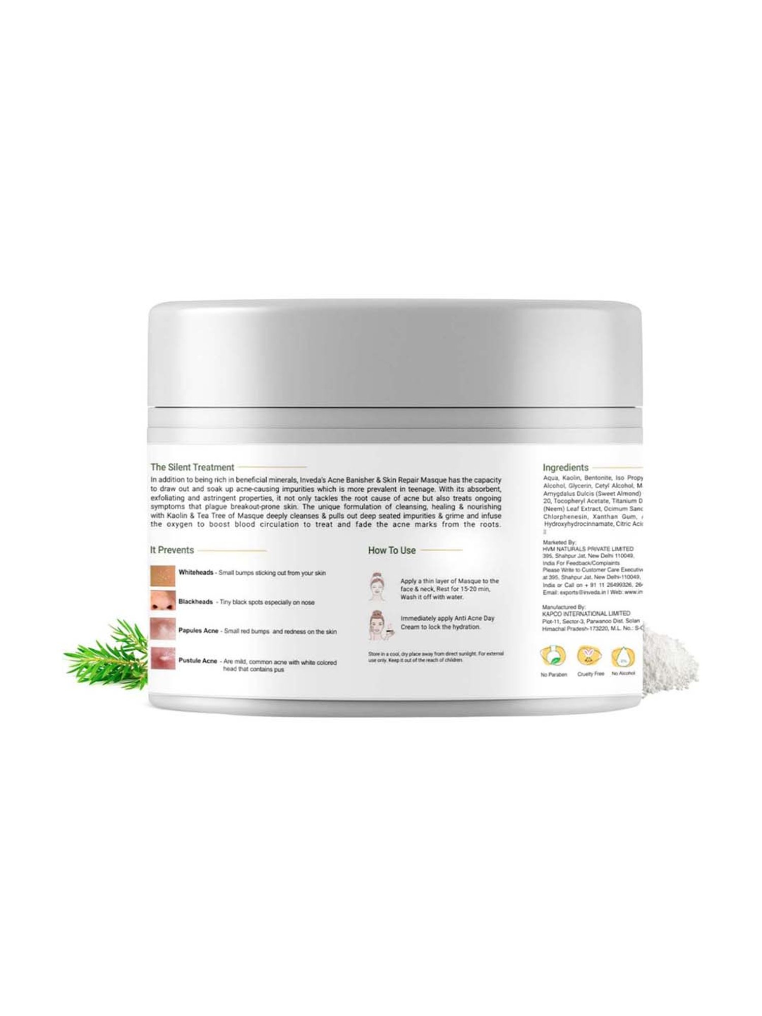 INVEDA Acne Banisher & Skin Repair Masque for Teenagers 7 Skin Layer Correction Technology - 100 ml