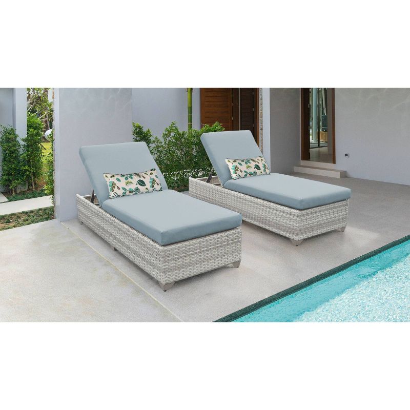 Fairmont 2pk Patio Chaise Lounges - Spa - TK Classics
