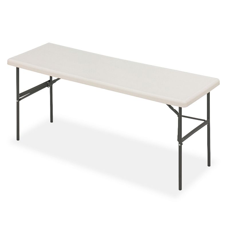 Iceberg IndestrucTables Too 1200 Series Resin Folding Table 72w x 24d x 29h Platinum 65383