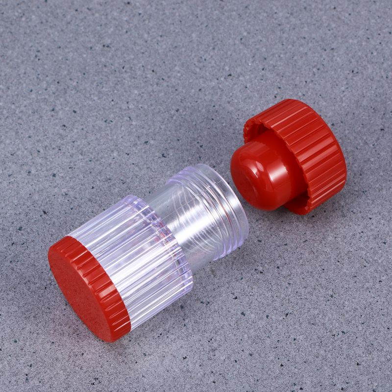 Two-in-one Grinder Cylindrical Environmentally Drug Pulverizer Large-capacity Pill Box plus Grinding Container (Red)