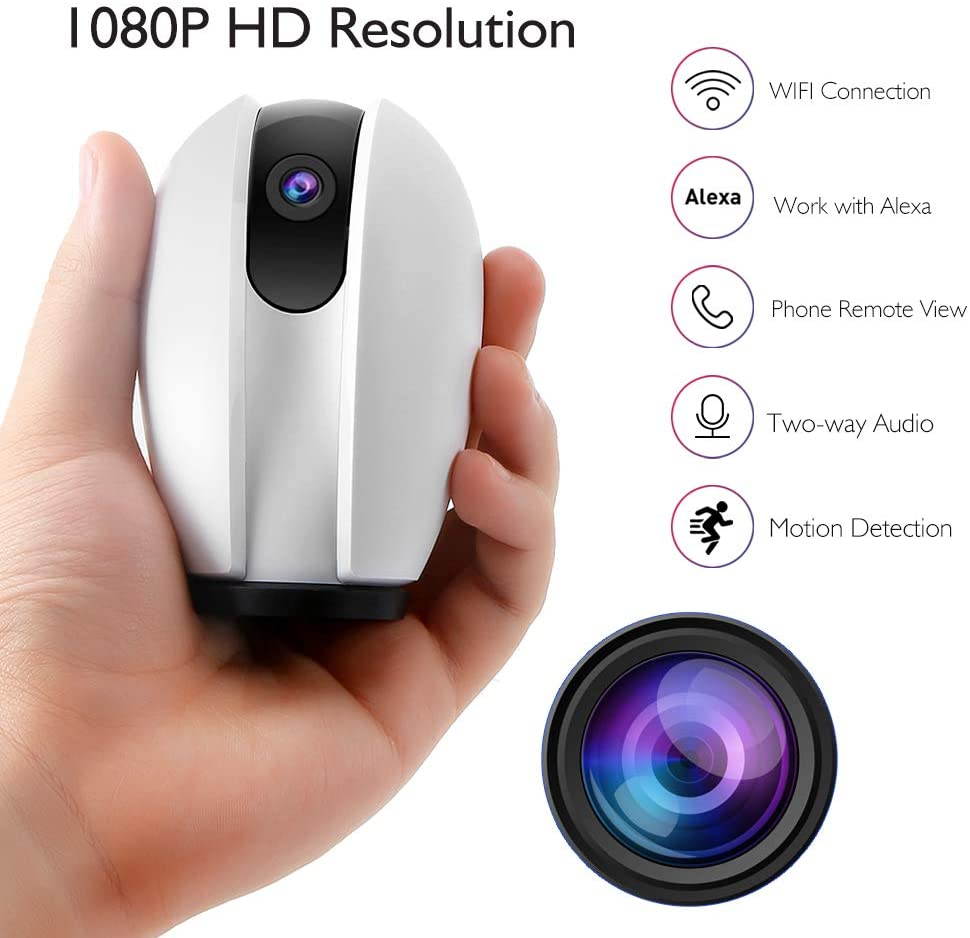 Akaso P30 Full HD 1080p Smart Security Camera, Works with Alexa and Google Home