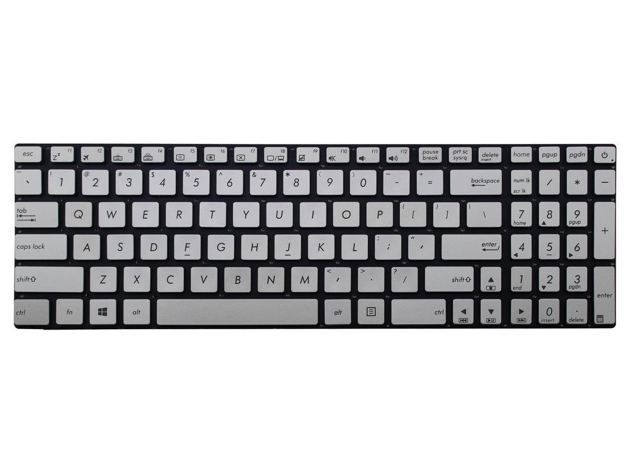 New Laptop backlit Keyboard for ASus G551 G551J G551JK G551JM G551JW G551JX G551VW us layout Silver color