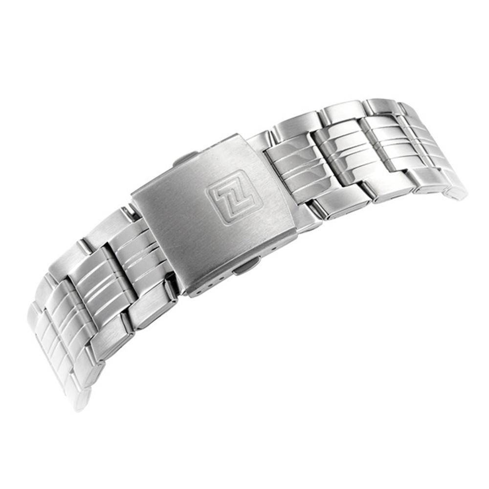 Naviforce Men Waterproof Sports Casual Watch LED Dual Dispkay Quartz    white shell white surface red scale