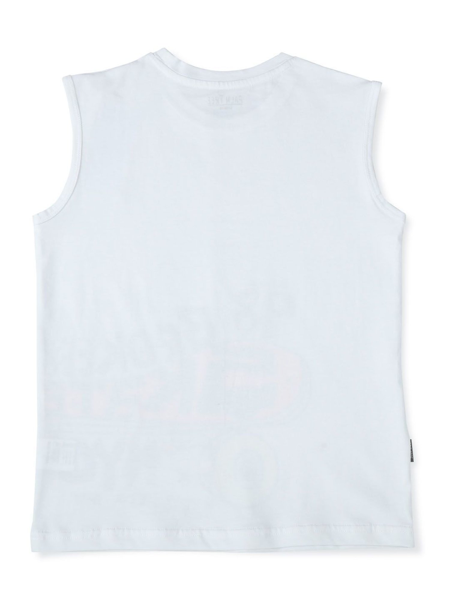 Palm Tree Kids White Printed Vest